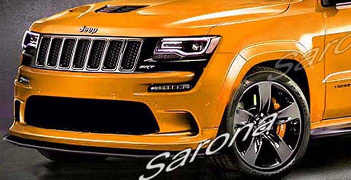 Custom Jeep Grand Cherokee  SUV/SAV/Crossover Front Add-on Lip (2014 - 2016) - $290.00 (Part #JP-002-FA)